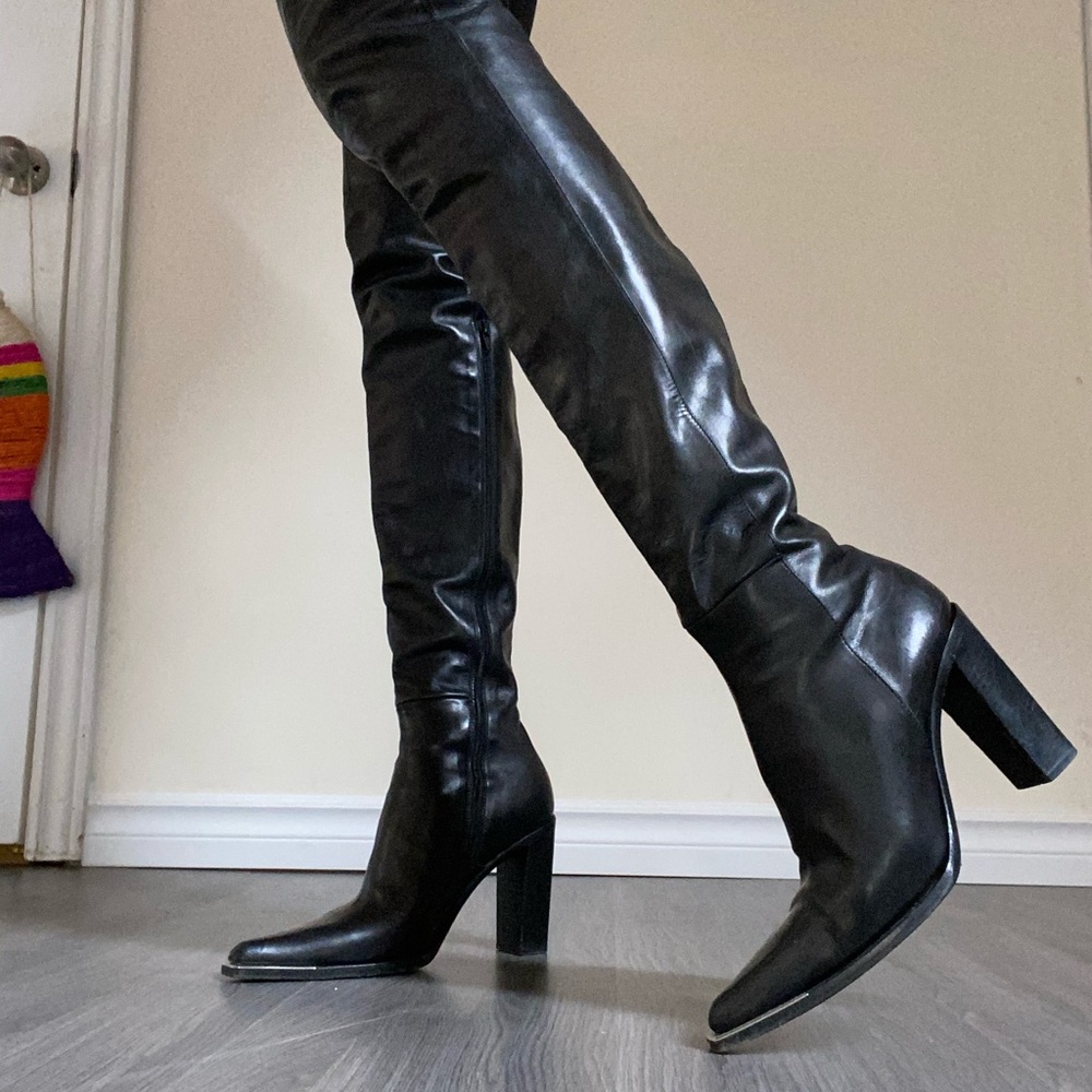 VINTAGE Michel Perry Leather Over The Knee Boots